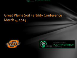 Great Plains Soil Fertility Workshop - nue.okstate.edu