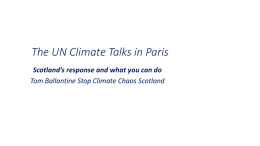 The UN Climate Talks in Paris