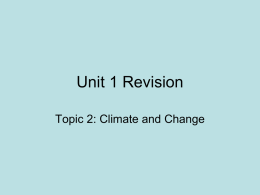 Lesson 2 revision Climate and Change