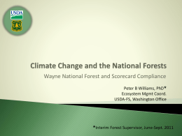 Climate Change and the National Forests