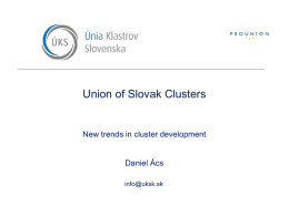 Union of Slovak Clustersx