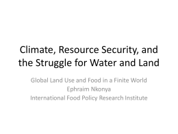 Climate and Resource Security