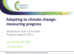 Presentation by Lord Krebs - Committee on Climate Change