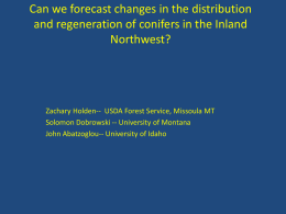 Can we forecast changes in the distribution and regeneration of
