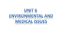 Unit 2 Environmental and Medical Issues File