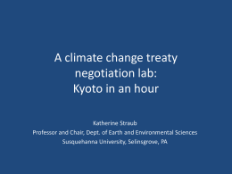A Climate Change Treaty Negotiation Lab: Kyoto in an Hour