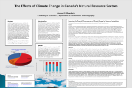 Poster template - Climate Change and Environmental Changes in