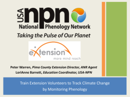 2012ASHSTalk_Barnettx - USA National Phenology Network