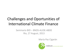 Climate Finance - Finanzas Carbono