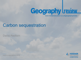 Presentation: Carbon sequestration