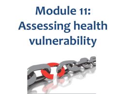 Module 11_Assessing health vulnerability