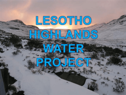 lesotho highlands water project - ClimDev