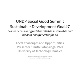 English  - UNDP in Jamaica