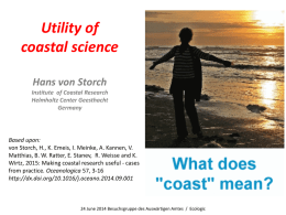 Utility of Coastal Sciences