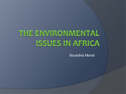The Environmental issues in Africa