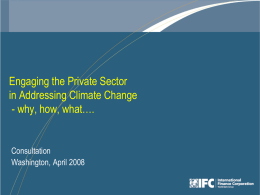 Engaging the Private Sector in Addressing Climate Change