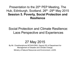 Social Protection and Climate Resilience