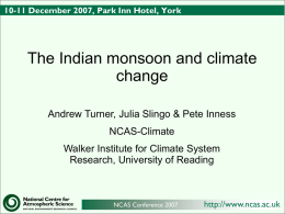 The Indian monsoon and climate change