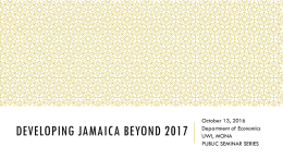 Developing Jamaica Beyond 2017