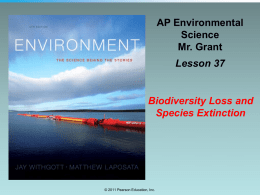 APES Lesson 37 - Biodiversity Loss and Species - science-b