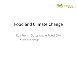 Food and Climate Change - Transition Edinburgh Pentlands