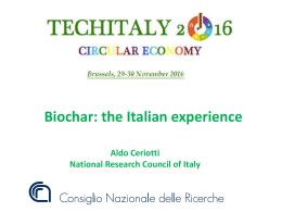 Aldo CERIOTTI – Biochar: the Italian experience