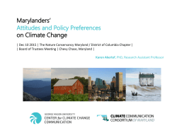 What do you think? - Center For Climate Change Communication