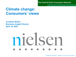 Climate change: consumers views