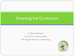 Greening the Technical Curriculum