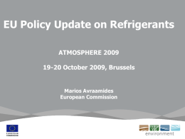 EU Policy Update on Refrigerants
