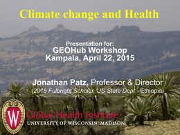 Climate Change and Health - Eastern Africa GEOHealth Hub