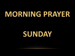 Morning Prayer PowerPoint