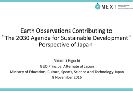 Perspective of Japan - Group on Earth Observations