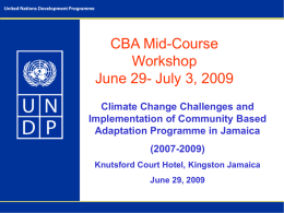 - UNDP Climate Change Adaptation