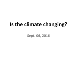 Is climate changing?