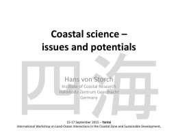 Coastal science - issues and potentials