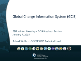 USGCRP GCIS - ESIP Fed - Wolfe - 2015-01-07x