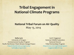 National Tribal Climate Change Initiatives
