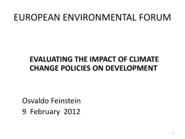 Evaluating the impact of climate change policies on development