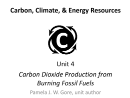 Carbon dioxide production from burning fossil fuels
