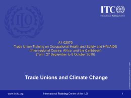Trade Unions and Climate Change