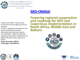 Fostering regional cooperation and roadmap for - Geo