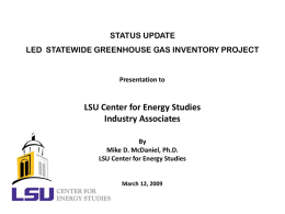 LED Statewide Greenhouse Gas Inventory Project