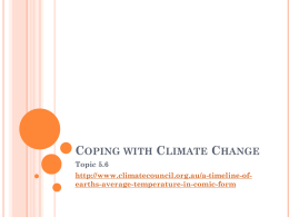 5.6 Coping with climate change