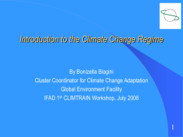 Introduction to the Climate Change Regime