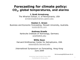 Forecasting for climate policy