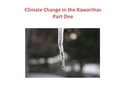 Climate Change in the Kawarthas Part One