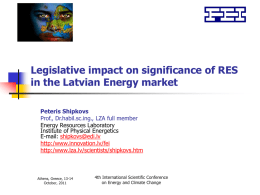 Legislative impact on significance of RES in the