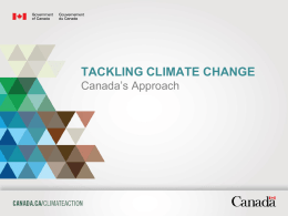 Canada`s Action on Climate Change