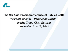 Climate Change and Health - NGO Resource Centre Vietnam